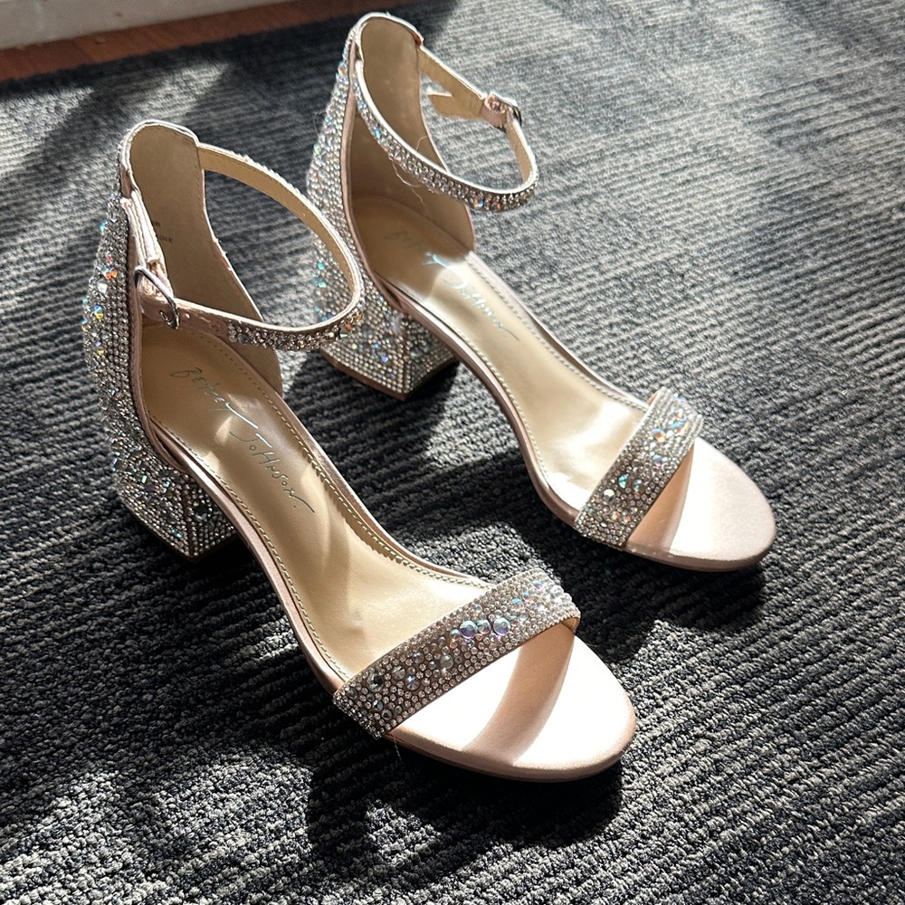 Betsey Johnson Glittering Silver Heels